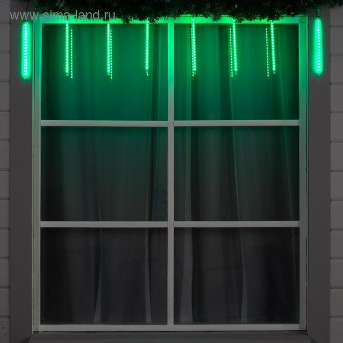Гирлянда «Сосульки» 2.5 × 0.3 м, IP65, прозрачная нить, 192 LED, свечение зелёное с эффектом стекания, 12 В Гирлянда «Сосульки» 2.5 × 0.3 м, IP65, прозрачная нить, 192 LED, свечение зелёное с эффектом стекания, 12 В