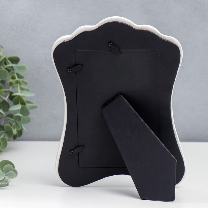 Фоторамка полистоун 10х15 см "Розы. Кружевная вышивка" стразы 23х16,5 см