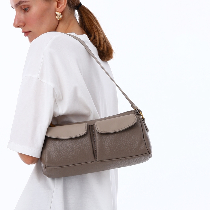 Сумка женская TEXTURA, средний размер, цвет бежево-серый Сумка женская TEXTURA, средний размер, цвет бежево-серый