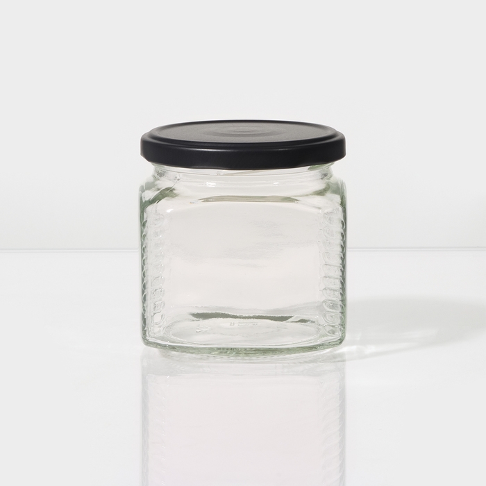 Набор стеклянных банок с крышкой для консервации, ТО-82 мм, 390 мл, для свечей, 6 шт.
