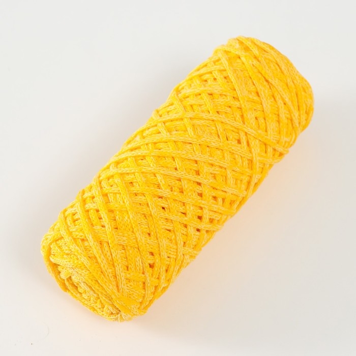Шнур для вязания 35% хлопок,65% полипропилен 3 мм 85м/160&plusmn;10 гр (желтый)