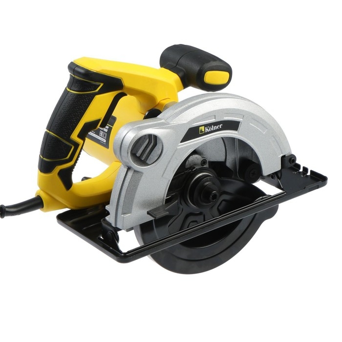 Пила циркулярная Kolner KCS 165/1400, 1400 Вт, 5000 об/мин, 165х16 мм, пропил 55 мм, 0-45&deg;