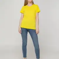 Футболка женская T-bolka Lady желтая, размер M