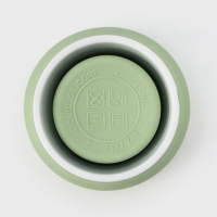 Стакан складной с крышкой Доляна &laquo;С собой&raquo;, 350 мл, 8,5&times;14 см, цвет фисташковый