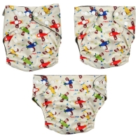 Многоразовый подгузник «Самолеты», 3-15 кг, угольно-бамбуковая ткань, разноцветный, Крошка Я Многоразовый подгузник «Самолеты», 3-15 кг, угольно-бамбуковая ткань, разноцветный, Крошка Я