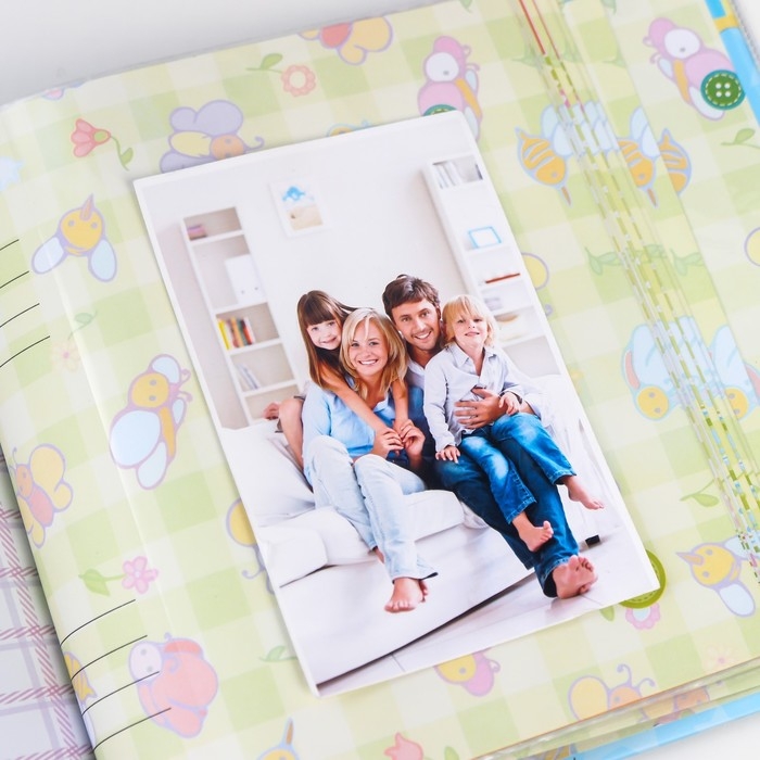 Фотоальбом 12 листов для заполнения и 14 листов для 56 фотографий 10х15 см., Фотоальбом 12 листов для заполнения и 14 листов для 56 фотографий 10х15 см., "Малышу"