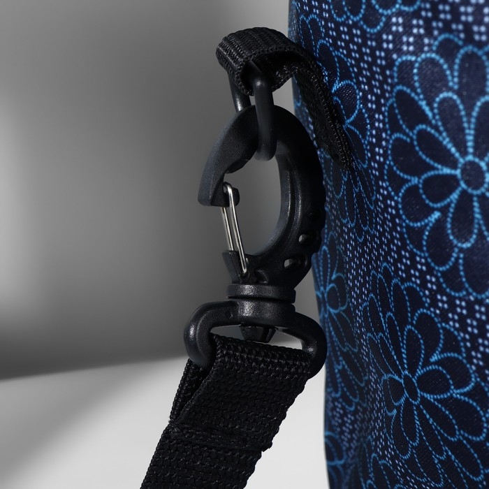 Сумка-футляр &laquo;Синие цветы&raquo;, 2 люверса, d = 21 &times; 23 см, цвет разноцветный