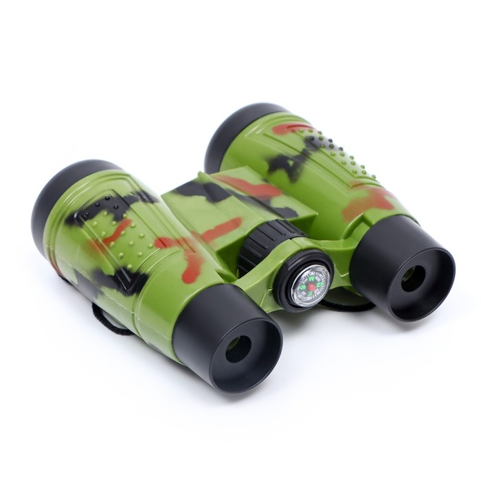 Бинокль 4х, детский, пластик, резина, микс, 10х11 см