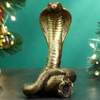 Новый год. Символ 2025. Фигура "Змея Серафима" золото, 10х6х6см Новый год. Символ 2025. Фигура "Змея Серафима" золото, 10х6х6см