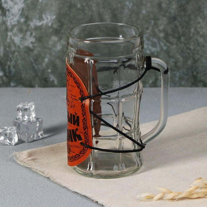 Кружка стеклянная пивная &laquo;Главный банщик&raquo;, 500мл