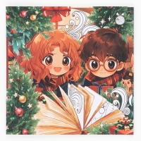 Раскраска антистресс на новый год. Альбом для вдохновения &laquo;Магия Нового года&raquo;, 19 страниц, символ года 2025