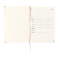 Ежедневник недатированный, A5, 136 листов, кожзам, deVENTE. Tailor, твердая обложка с поролоном, хлястик, перфорация, ляссе, блок 70%, сиреневый