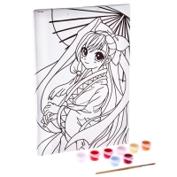 Картина по номерам для детей &laquo;Под зонтом&raquo;, 20 х 30 см