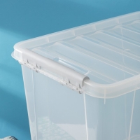 Контейнер для хранения с крышкой, 25 л, 41&times;29,5&times;31,2 см, цвет прозрачный