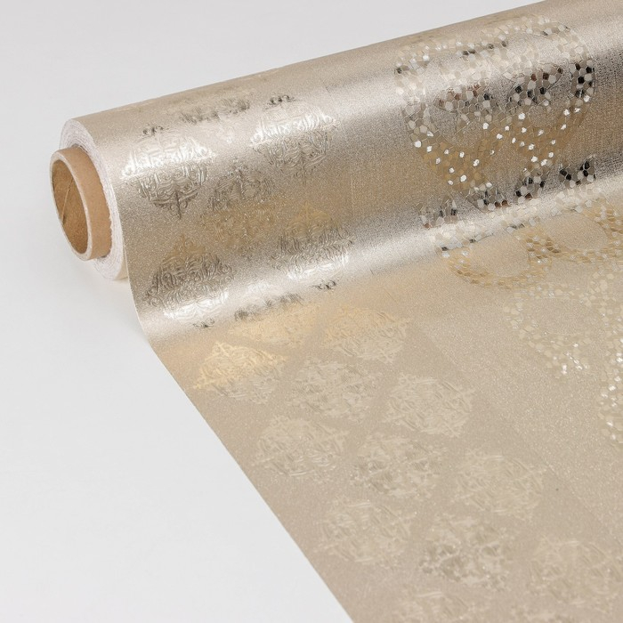 Клеёнка на стол &laquo;Узор&raquo;, на тканевой основе, ширина 137 см, рулон 20 м, толщина 0,25 мм