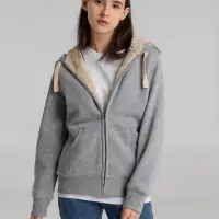 Толстовка унисекс на молнии Sherpa 280, серый меланж, размер M