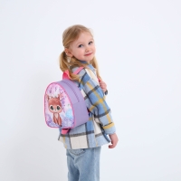 Рюкзак детский для девочки «Оленёнок», 23х20,5х10 см, отдел на молнии, цвет красный Рюкзак детский для девочки «Оленёнок», 23х20,5х10 см, отдел на молнии, цвет красный