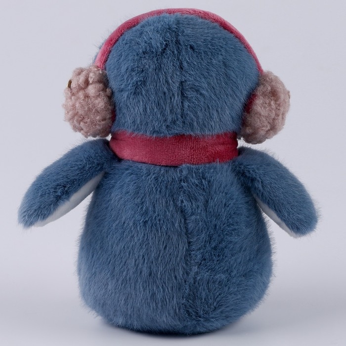 Новогодняя мягкая игрушка &laquo;Пингвин&raquo;, цвет синий, на новый год, 18 см