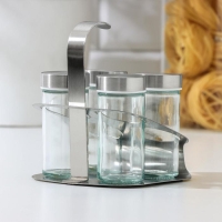 Набор для специй на подставке &laquo;Минимум&raquo;, 4,5&times;9,5 см, 4 шт