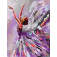 Алмазная мозаика на подрамнике 30x40 с полным заполнением &laquo;Балерина&raquo;