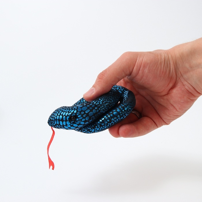 Мягкая игрушка "Змея" блестящая, 10 см, цвет МИКС