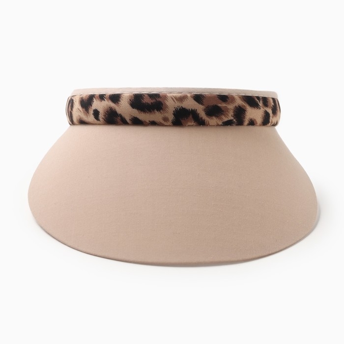 Козырёк женский MINAKU Козырёк женский MINAKU "Leopard" цвет пудровый, р-р 56-58