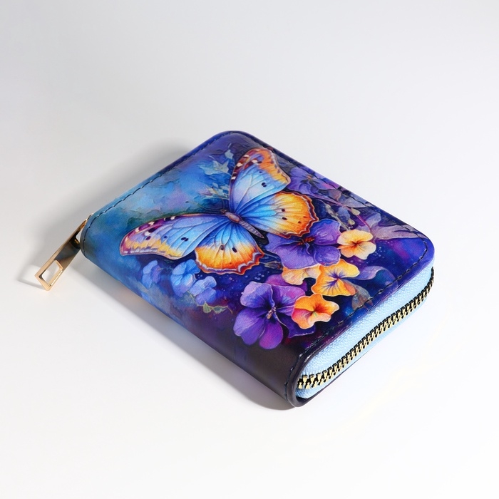 Кошелёк на молнии, цвет синий Кошелёк на молнии, цвет синий