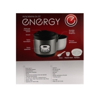 Мультиварка ENERGY EN-257, 900 Вт, 5 л, 10 программ, антипригарное покрытие, чёрная Мультиварка ENERGY EN-257, 900 Вт, 5 л, 10 программ, антипригарное покрытие, чёрная