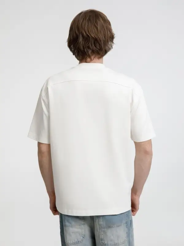 Футболка оверсайз унисекс Sideline, молочно-белая, размер XS/S