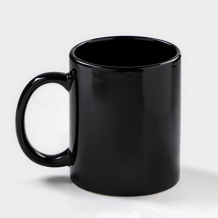 Кружка - хамелеон керамическая Доляна «Заряд энергии», 350 мл, цвет чёрный Кружка - хамелеон керамическая Доляна «Заряд энергии», 350 мл, цвет чёрный