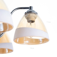 Люстра "Мирна" 5хЕ27 40т хром 55х55х36 см   9408340