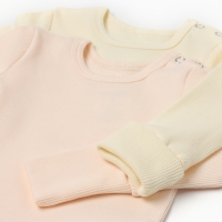 Комплект боди детских MINAKU: Basic Line BABY, цвет молочный/кремовый, рост 62-68