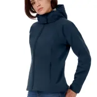 Куртка женская Hooded Softshell черная, размер L