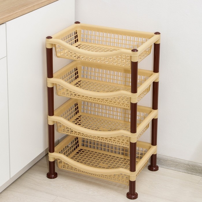 Полка напольная для овощей &laquo;Хозяюшка&raquo;, бежевая