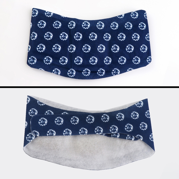 Бандаж самонагревающийся для шеи, 14 &times; 18 &times; 0,5 см, цвет синий