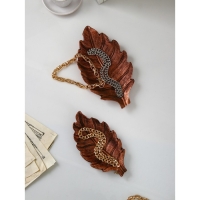 Набор органайзеров &laquo;Лист №1&raquo;, полистоун, 2 шт, цвет медь