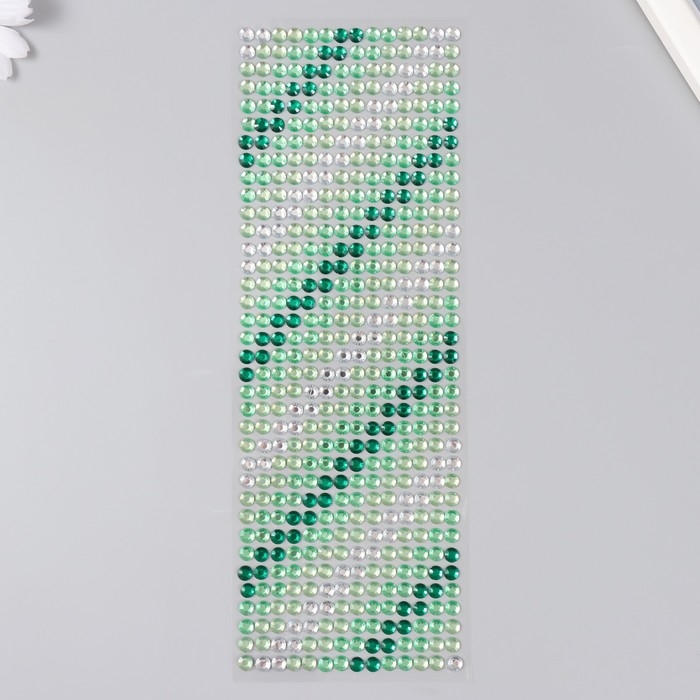 Стразы самоклеющиеся d 6 мм, зелёный