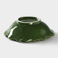 Салатник Доляна &laquo;Лист&raquo;, 270 мл, 13,8&times;12,4 см, цвет зелёный