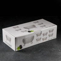 Набор стеклянных салатников &laquo;Облака&raquo;, 7 предметов: 1 шт 18&times;9 см, 6 шт 10&times;6 см