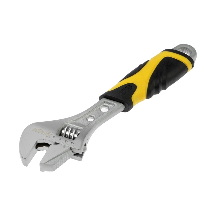 Ключ разводной ТУНДРА, 2 варианта зажима, гайки 3-5-10 мм, 2К рукоятка, 150 мм Ключ разводной ТУНДРА, 2 варианта зажима, гайки 3-5-10 мм, 2К рукоятка, 150 мм