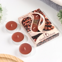 Набор чайных свечей ароматических "Эспрессо", 3,8х1,6 см, 3,5 ч, 12 г, 6 штук Набор чайных свечей ароматических "Эспрессо", 3,8х1,6 см, 3,5 ч, 12 г, 6 штук