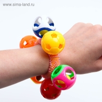 Погремушка - браслет &laquo;На ручку&raquo;, 6 бубенчиков, цвет МИКС, Крошка Я