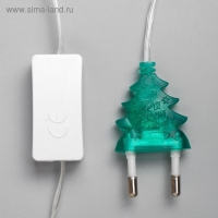 Гирлянда &laquo;Нить&raquo; 5 м с насадками &laquo;Звезда средняя&raquo;, IP20, прозрачная нить, 20 LED, свечение мульти (RG/RB), мигание, 220 В