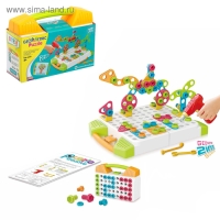 Конструктор винтовая мозайка &laquo;Объемные фигуры&raquo;, 2 в 1, с шуруповертом,129 деталей