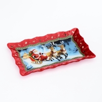 Блюдо стеклянное новогоднее Дорого внимание «Новогодняя сказка», 24,6 х 14,7 см Блюдо стеклянное новогоднее Дорого внимание «Новогодняя сказка», 24,6 х 14,7 см