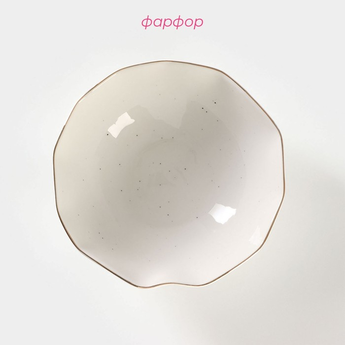 Салатник фарфоровый Доляна «Млечный путь», 700 мл, d=17,5 см, цвет белый в крапинку Салатник фарфоровый Доляна «Млечный путь», 700 мл, d=17,5 см, цвет белый в крапинку