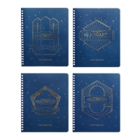 Тетрадь 48 листов в клетку на гребне "Гарри Поттер", обложка мелованный картон, матовая ламинация, 3D фольга, блок офсет, 4 вида МИКС Тетрадь 48 листов в клетку на гребне "Гарри Поттер", обложка мелованный картон, матовая ламинация, 3D фольга, блок офсет, 4 вида МИКС