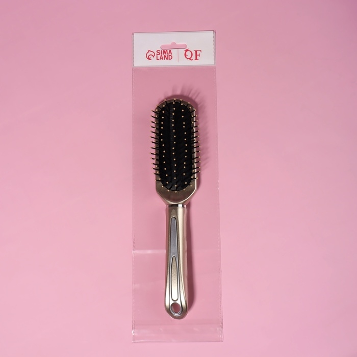 Расчёска массажная, 4,5 × 23 см, цвет золотистый Расчёска массажная, 4,5 × 23 см, цвет золотистый