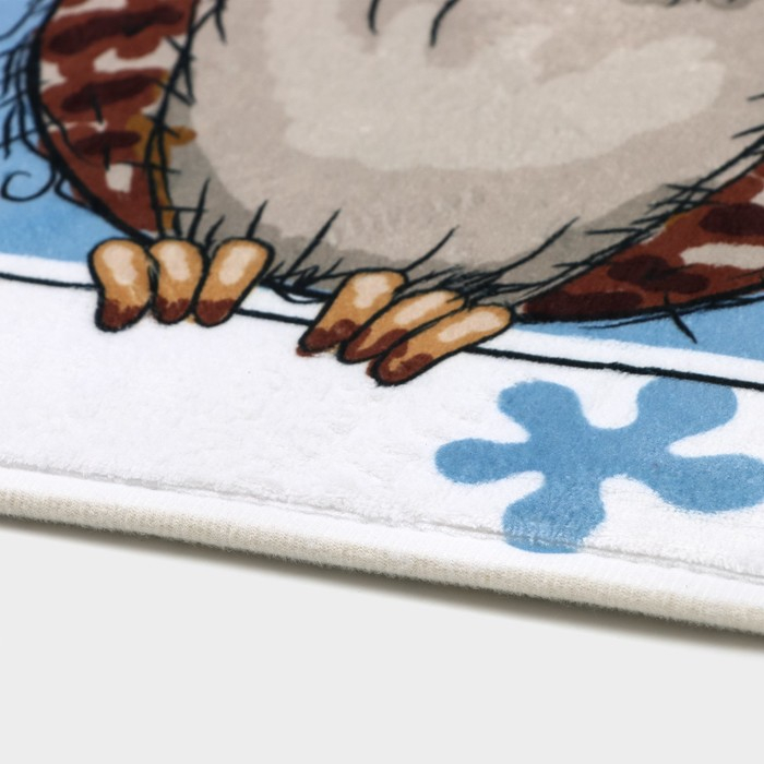 Коврики для ванной и туалета Доляна &laquo;Совушки парочка&raquo;, 2 шт: 40&times;50 см, 50&times;80 см