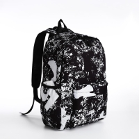 Рюкзак школьный на молнии, цвет чёрный